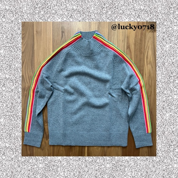 Chinti & Parker NWT Ripple Gray Marli Multi Wool & Cashmere Sweater Sz S - Picture 5 of 9